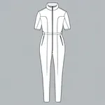 light grey zip-up jumpsuit image